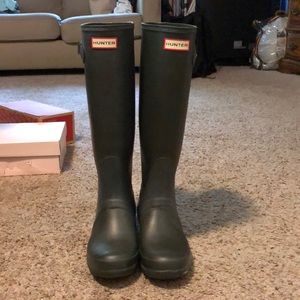 Forest Gree Tall Hunter Boots